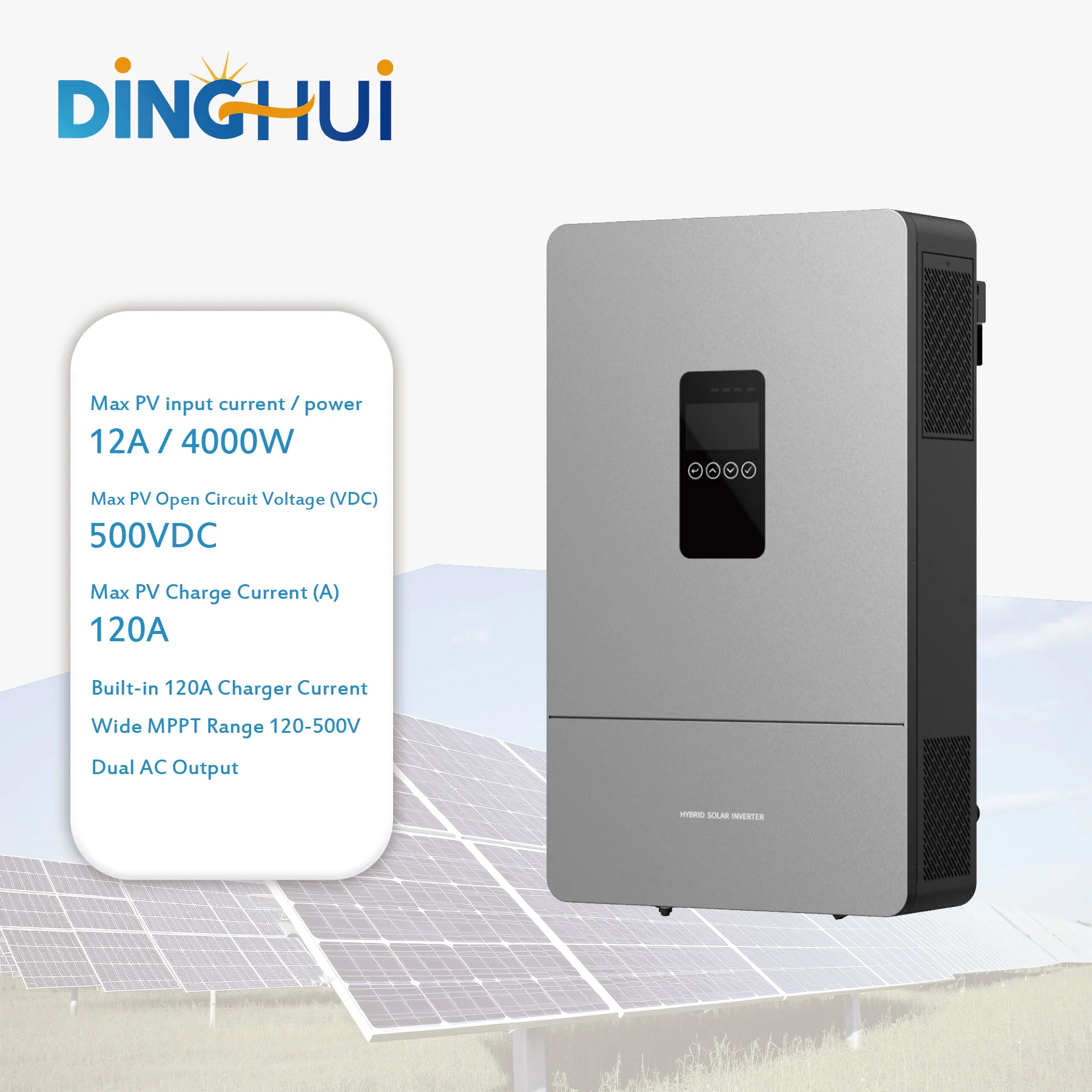 4kw 4000w 5kw Off Grid MPPT Solar Inverter Hybrid 1kw 1000w for Solar ...