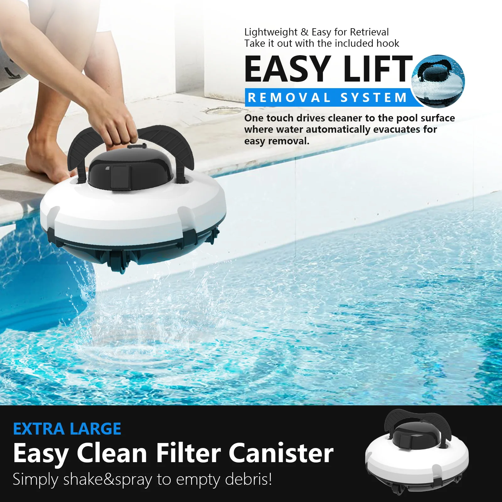 Electric Pool Cleaning Cordless Robot Automatic Robotic Pool Auto