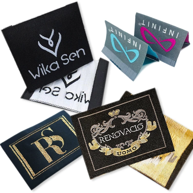 Clothing Accessory Labels Manufacturer Private Fashion Design Custom Brand Name Logo Woven Labels for Clothes