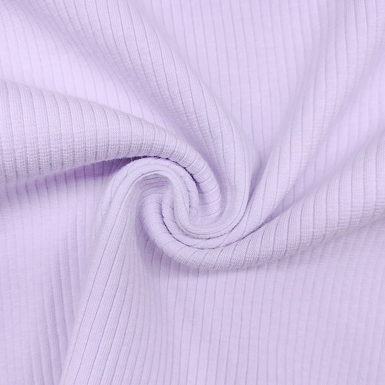 Soft Ribbed Stretchy Fabric Cotton Material, New Style Knit Cotton 5*2 Rib Fabric for Clothes/ supplier