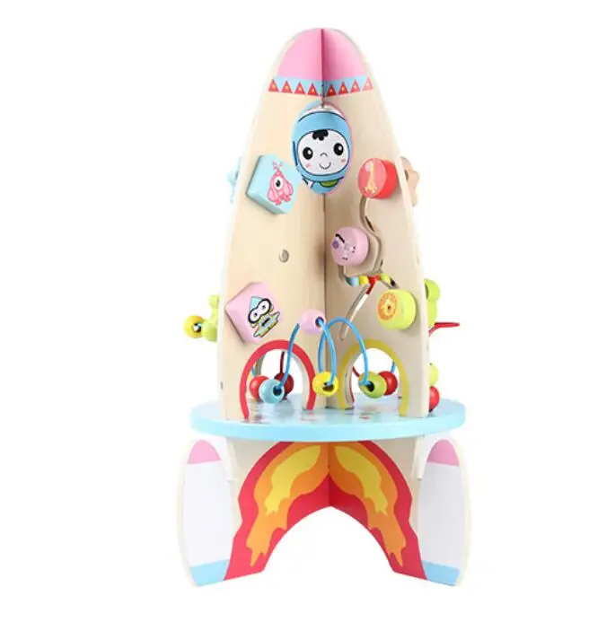 wooden activity rocket