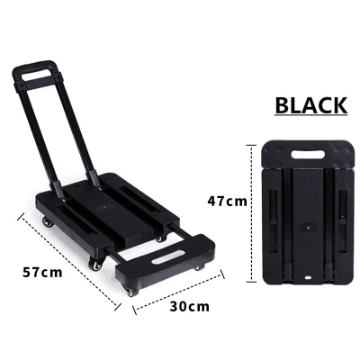 Compact Heavy Duty Platform Lightweight Portable Flatbed 6 Wheel Dolly Folding Shopping Luggage Hand Trolley Cart Truck