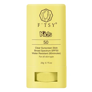 Hot Selling Custom Private Label Invisible Sun Screen StickClear Organic Mineral Spf 50 Sunscreen Stick for Kids Face Body