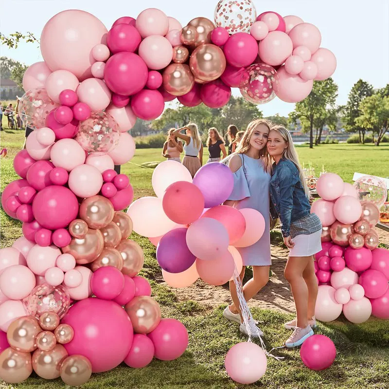 thumbnail interactive-video image 1 of Latex Chrome Balloon Arch Kit – 50-100 Multicolored Balloons For Party Decor 1 of 5