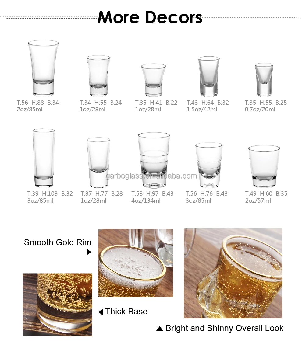 60ml Double Shot Glass for Coffee Liqueur - Clear Small Spirit Tumbler for  Home, Bar, and Parties at Wholesale Price