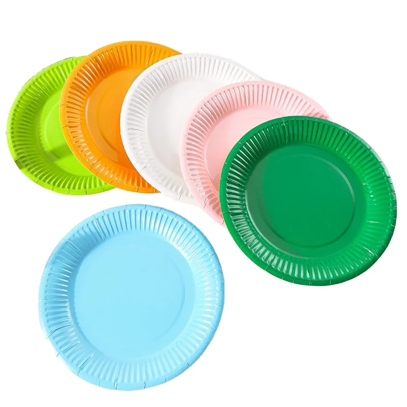 Bandeja De Platos De Papel Desechables Para Niños,Suministros De Cumpleaños, Pastel,Postre,Fruta,Vajilla Creativa - Buy Papel De Color De Placas De  Cumpleaños De Placas De Papel,Respetuoso Del Medio Ambiente De La Caña De  Azúcar