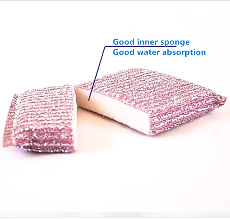 Kitchen Nonmetal Net Scrubber Dish Wash Abrasive Nonscratch Sponge