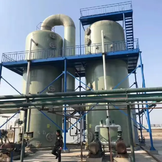 High Efficiency Fiberglass Wet Scrubber Acid and Alkali Waste Gas Treatment Spray Purification Tower