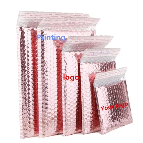 Jewelry Packaging Gold Red Pink Silver Padded Envelope Poly Bubble Mailer  Bags for Shoes Clothing