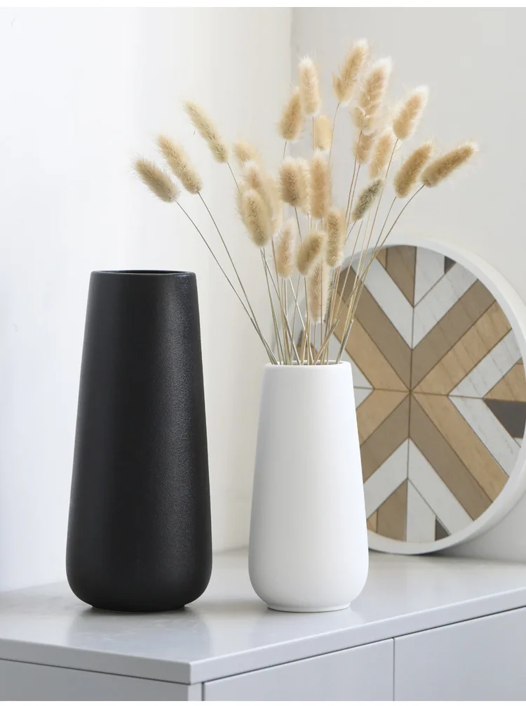 Nordic Decoration Black White Color Vase Creative Ceramic Vase Cheap Plain Ceramic Vases Buy