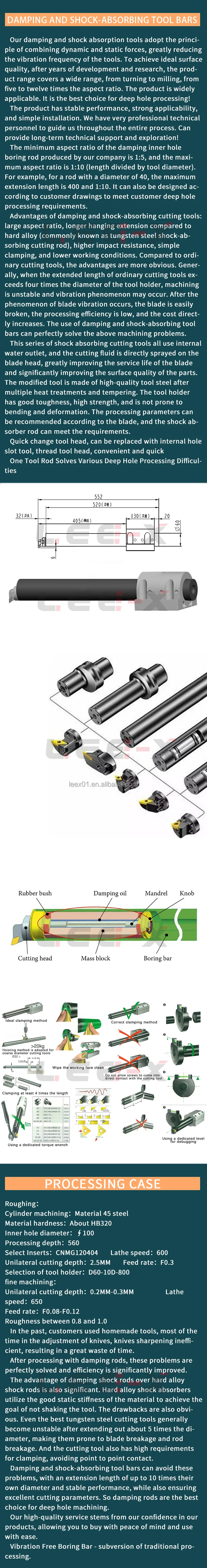 Leex Vibration Free Boring Bar Damper System Deep Hole Turning Tool