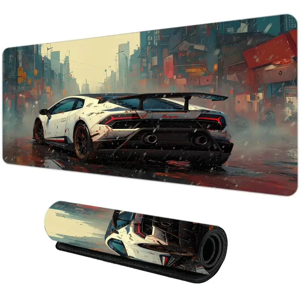 Japanese Painting Style Car Cool Stylish PC Gaming Mouse Pads Gamer Mats Teclado Ergonom aperçu 4