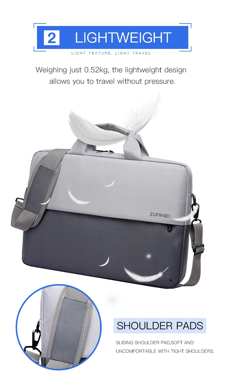 Business Computer Bag 15.6 Inch Laptop Case Portable Laptop Black Tote