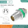 M8-A-4 male M8*1.0 shielded