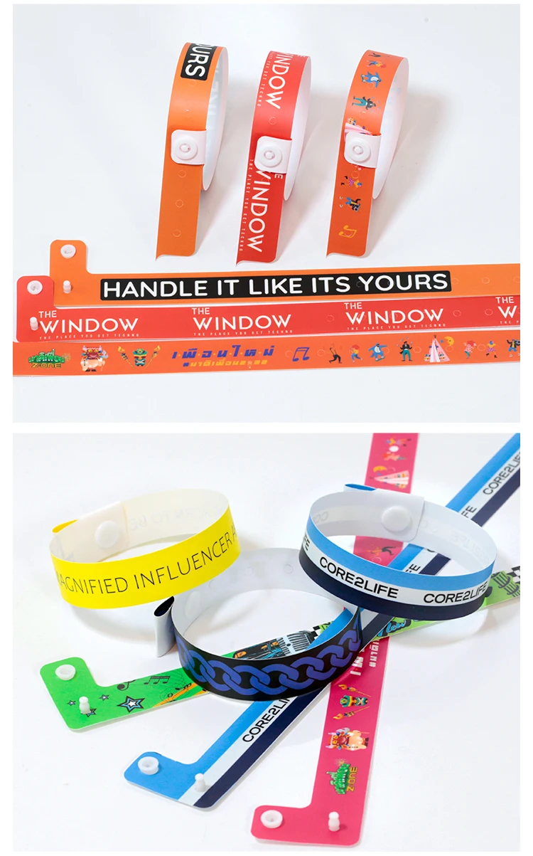 Waterproof customizable color pvc vinyl wristbands/bracelets one time use vinyl wristbands custom logo design for patient id