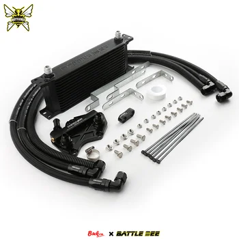 14 Row British Type Engine Oil Cooler Kit for Audi TT RS3 RSQ3 8J 8V 2.5 TFSI EA855 Automobile Modification BB-OCK-122