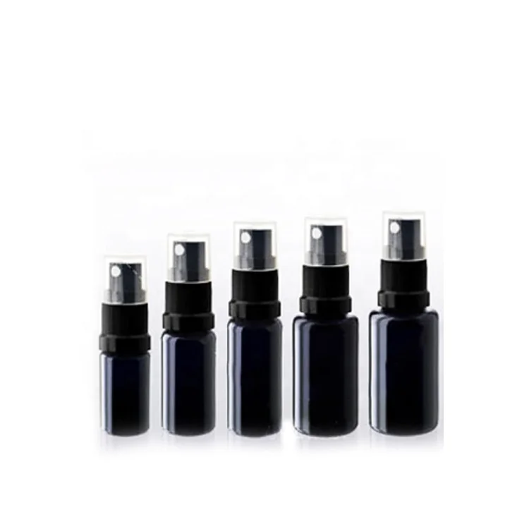 UV Protection Violet Optical Black Glass Bottles Essential Dark Oil Glass Spray Bottle