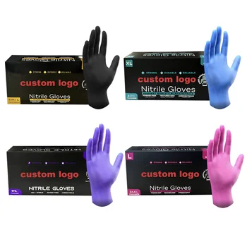 Wholesale hygiene lab nitrile Rubber black tattoo-glove kitchen cleaning cutting tattoo use gloves