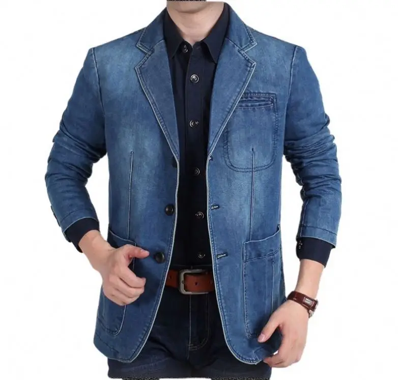 Mens Autumn Jeans Jackets Fashion 