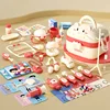 Scatola portaoggetti Hippo rosa-set da 58 pezzi