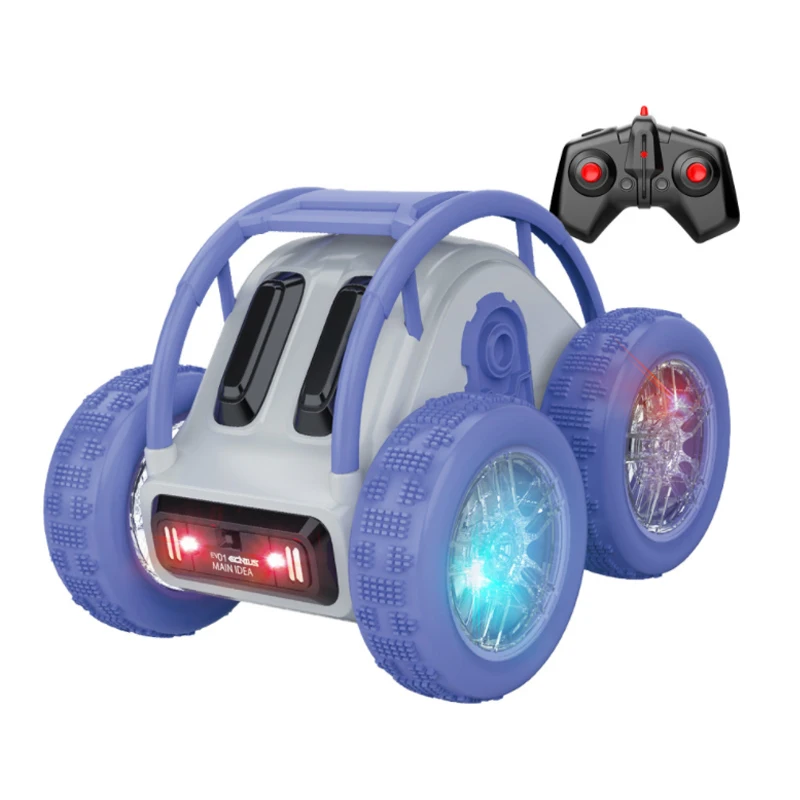 Hot Remote Control Cars for Children Tumbling Light Skeleton Stunt Car Model Plastic Toys for Children Car Gift Girl Boy Toys