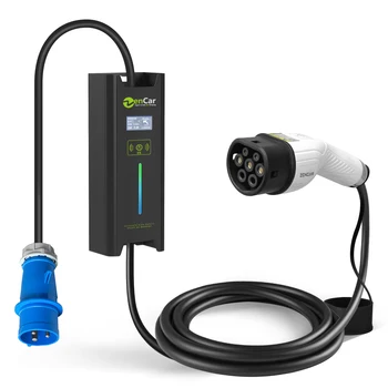 Zencar Type 2 EV Charger 16A Portable Universal 3.6kW CEE 1 Phase Fast EVSE Car charger Adjustable Current Time Delay