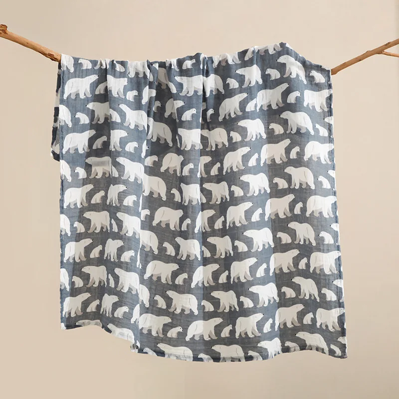 Customize Printed Ecofriendly Muslin Swaddle Blankets 100 Organic