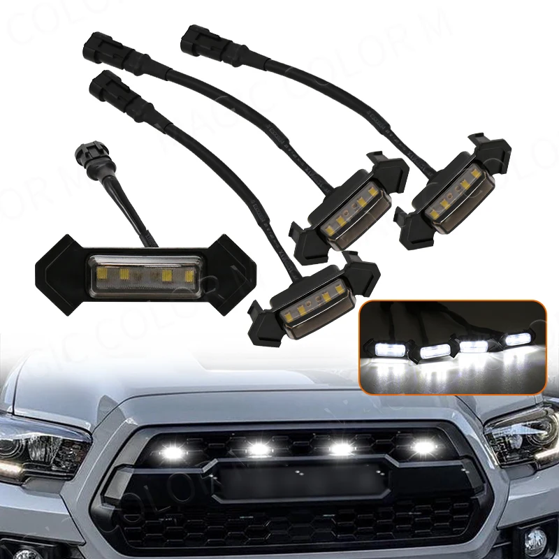 Auto Parts White Amber Car Warning Lamps Drl Led Daytime Running Light ...