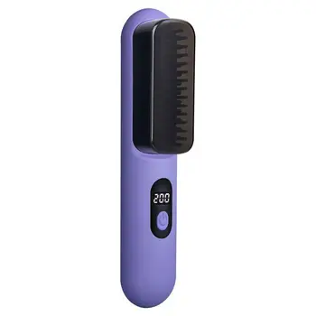 Wireless straight comb household anion does not hurt hair hair straightening tool charging portable travel hairdressing comb