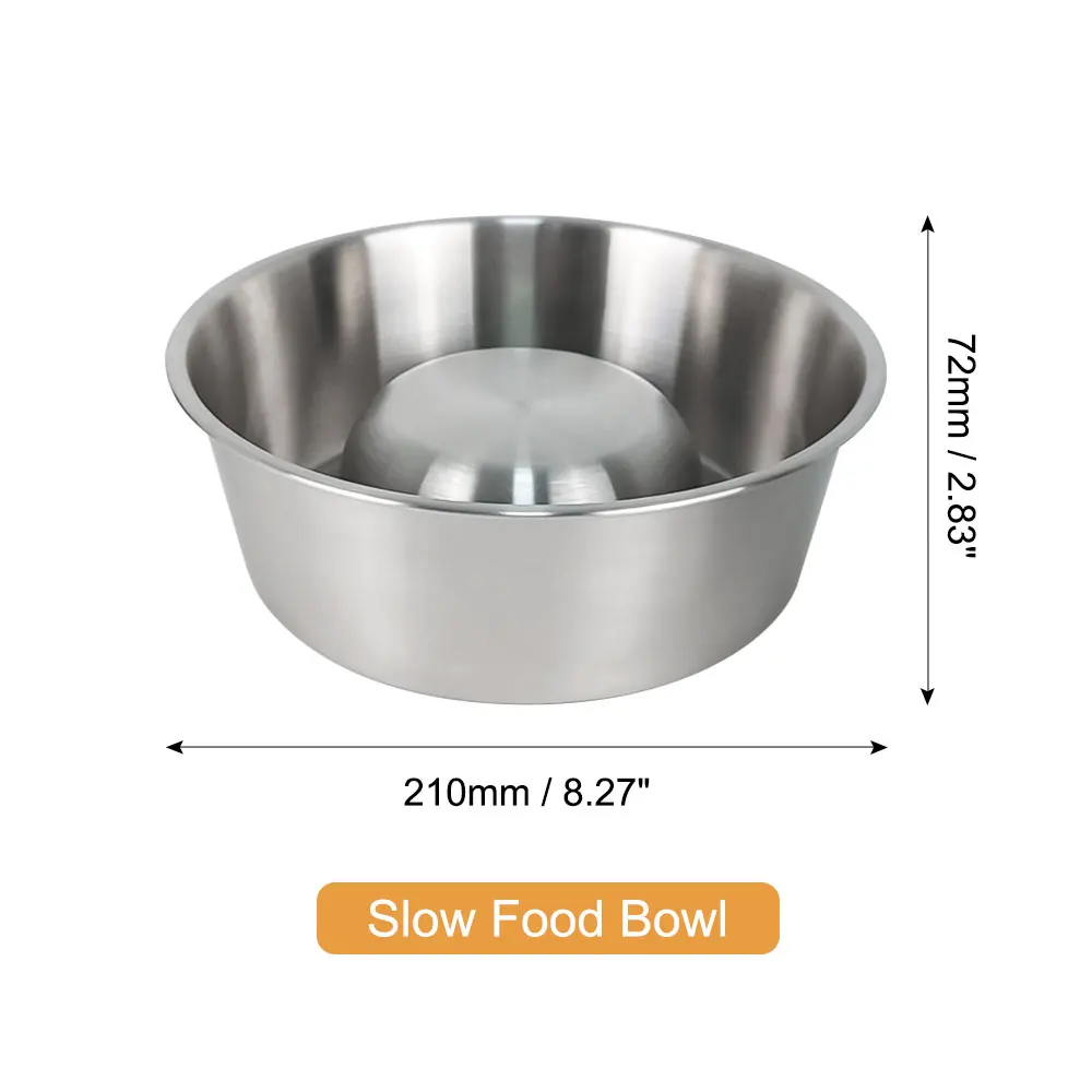 IKITCHEN Dog Bowl for Food and Water, 64 Oz Stainless Steel Pet Feeding Bowl,  Durable Non