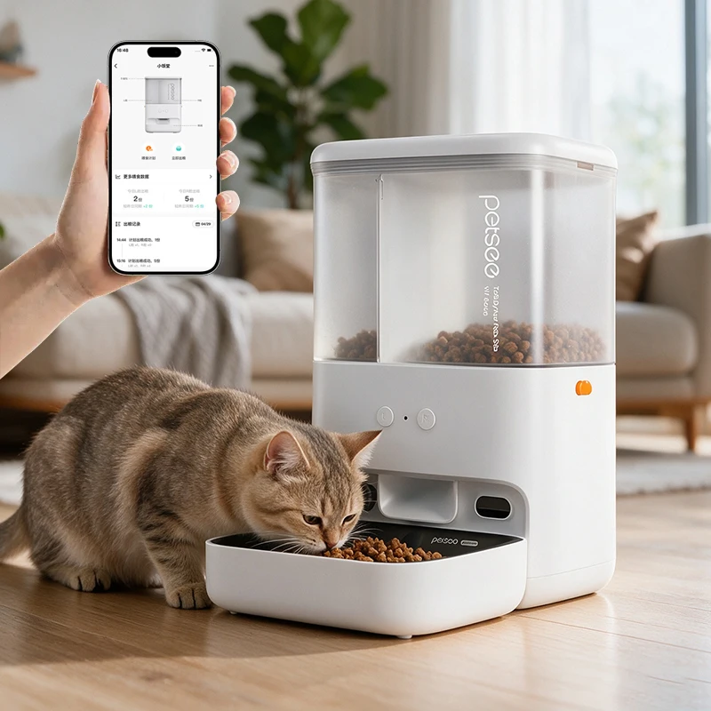 Smart Automatic Pet Feeder Water Dispenser All-in-one Machine APP Remote Timed Food Water Bowl for Cats Dogs