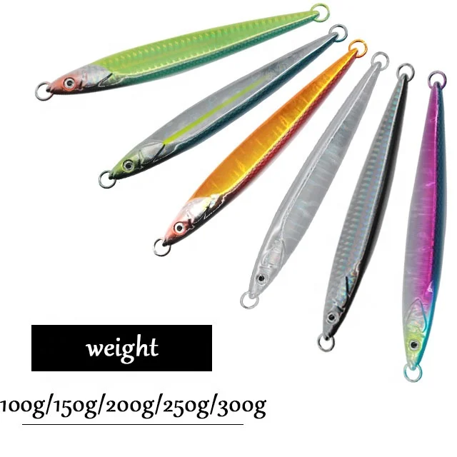 Saltwater Jigging Lures 250g Hard Fishing Lures Heavy Weight Artificial Bait 