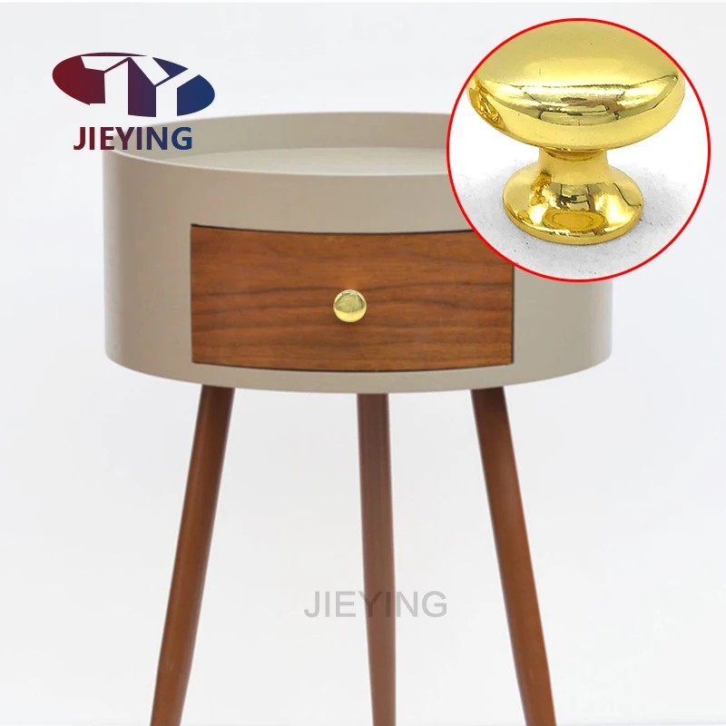 Цинковое покрытие круглая хромированная Золотой антикварный шкаф металлический ящик для инструментов мебельные ручки и кнопки