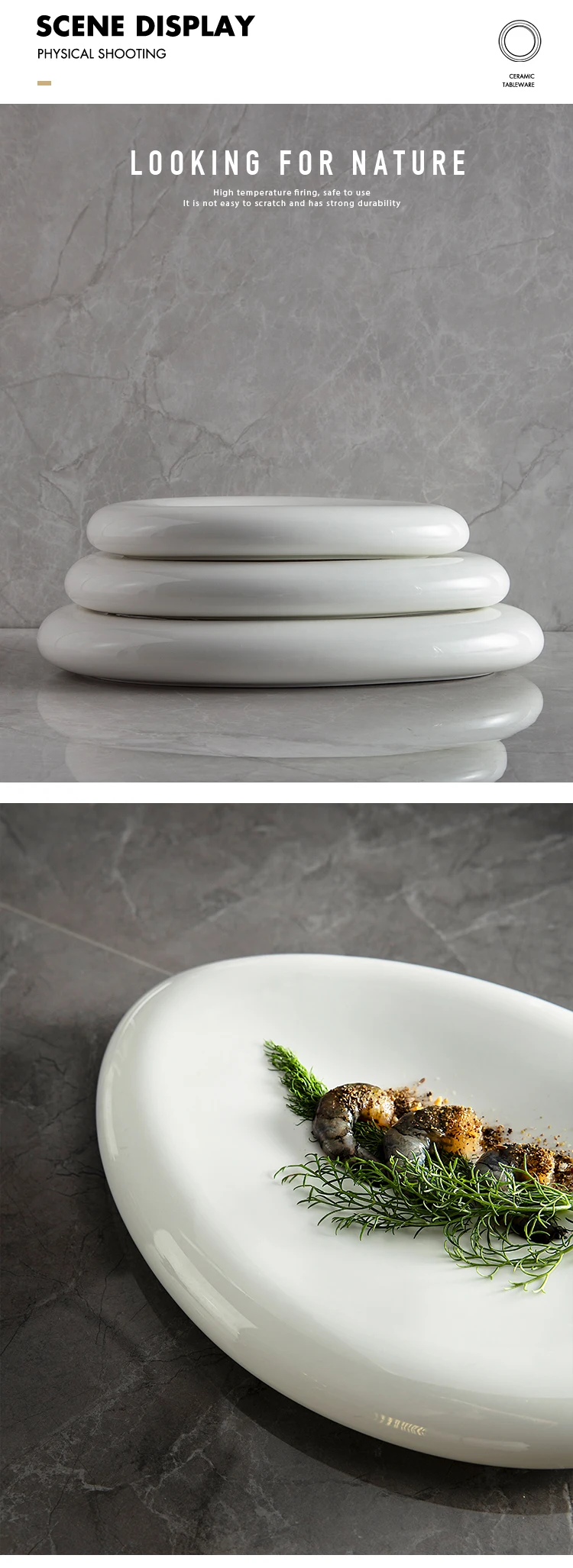 Hot Sale Custom Unique Dinner Plates Tableware Porcelana For Upscale