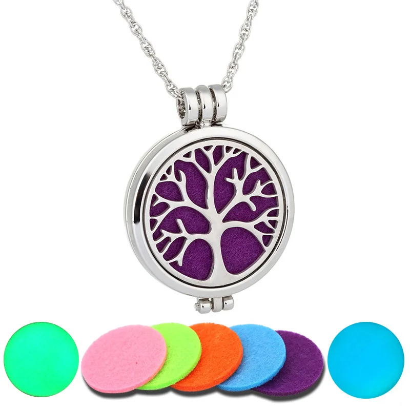 Wholesale Stainless Steel Jewelry Essential Oil Diffuser Locket Stainless  Steel Pendant Necklace for Women Men