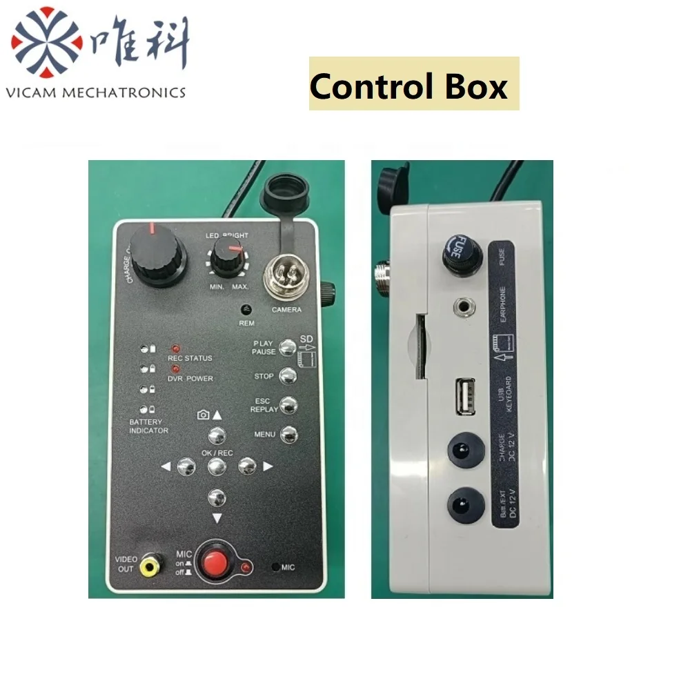 10mm Mini Borescope Inspection Camera 8 Inch Screen With DVR System 20m to 50m Portable Drain Sewer Detector