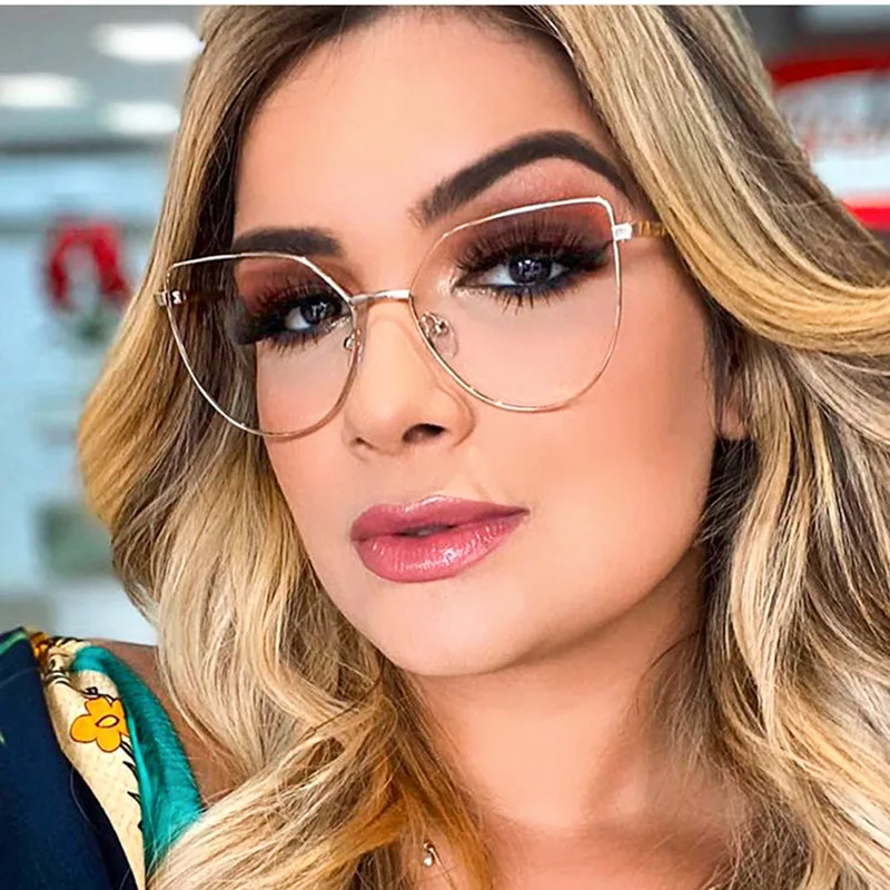 Marcos Ópticos De Metal Con Logotipo Personalizado Para Mujer,Gafas Con  Bloqueo De Luz Azul,2022 - Buy 2022 Nuevo Progresista Gafas Anti-luz Azul  Bloqueo Marco Óptico De Diseñador De Moda De Gafas De