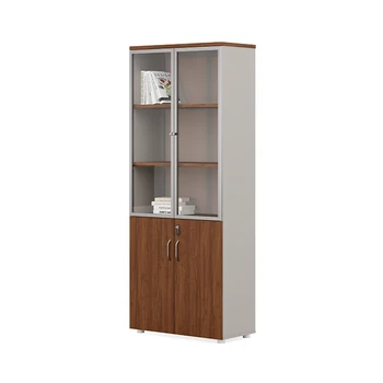 Kari Walnut color Wooden Multi-Functional Office File Book Background Storage Data Archive Cabinet for Efficient Space