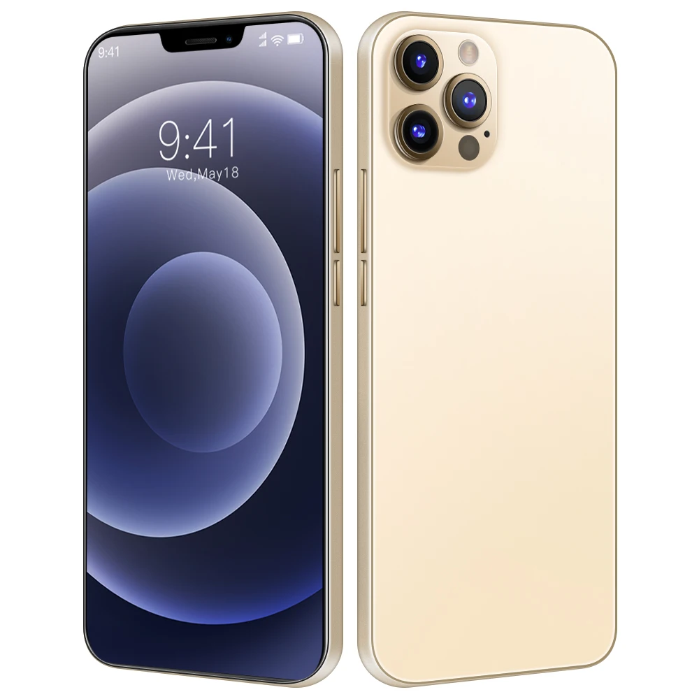 Мобильный телефон i12 Pro Max, 512 ГБ, распознавание лица, разблокировка по отпечатку пальца, сотовый телефон с поддержкой двух карт, смартфон с двойным режимом ожидания