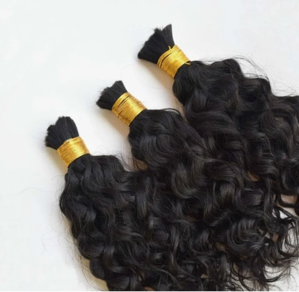 Brasiliano Capelli Ondulati Sciolti Bulk 1/3 Pz/Lotto Capelli Umani Ondulati Bagnati per Trecce Senza Trama Trecce Bundle_voghion.com