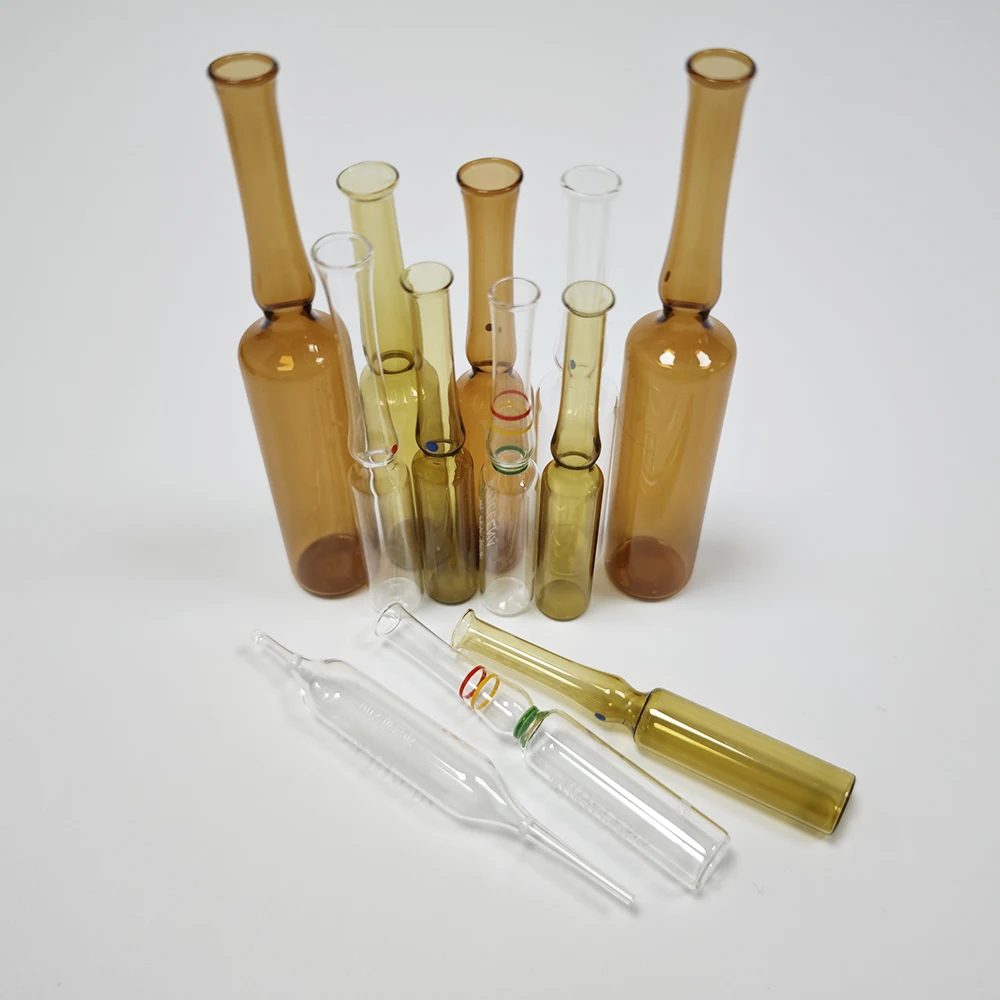 1ml 2ml 5ml 10ml Glass Ampoule Bottle with Curved Neck and Easy-to-Break Ampoule