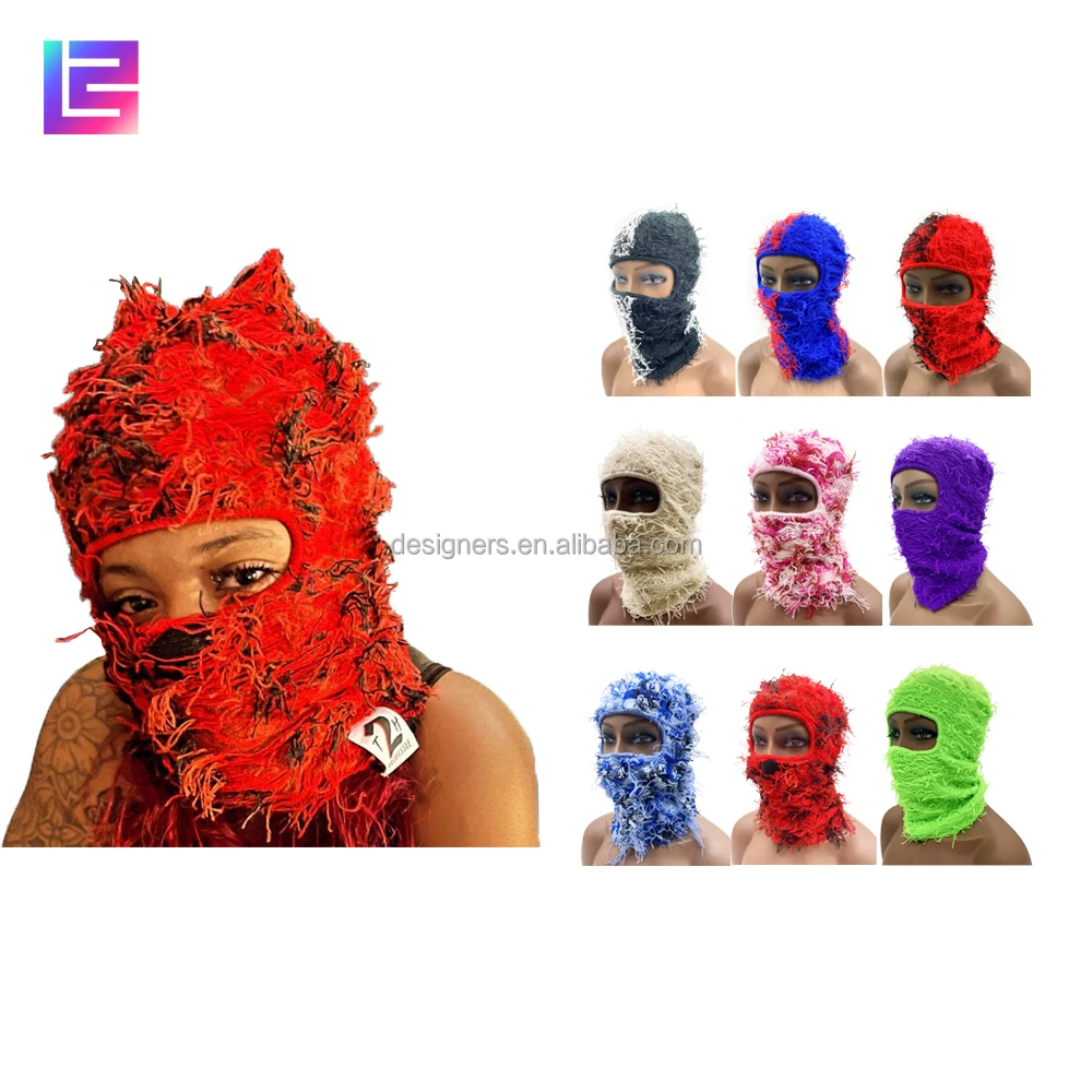 Wholesale Knitted Balaclava Face Knit Full Face Mask Cover One Hole  Designer Grassy Distressed Fuzzy Balaclava Ski Mask - Buy Wholesale Ski  Masks Neon Balaclava Three Hole Ski Mask Knitted Ski Mask
