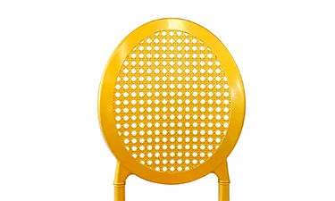 New Design Grid Back Stacking Gold Resin Wedding Event Chairs for Sale