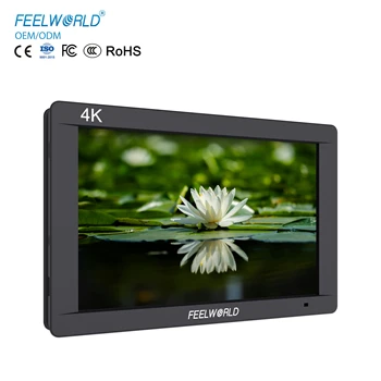 FEELWORLD FW703 On-Camera Field Monitor, F970 Battery Plate, Multi-Power Supply, for Cinema Production, Factory Price