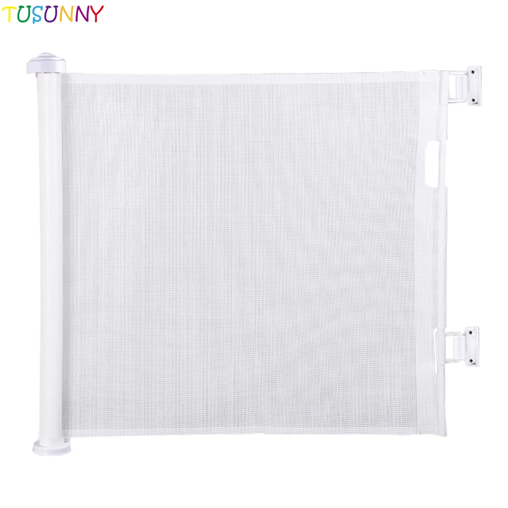Retractable Safety Baby Gate Stair Retractable Mesh Fabric Baby Gate
