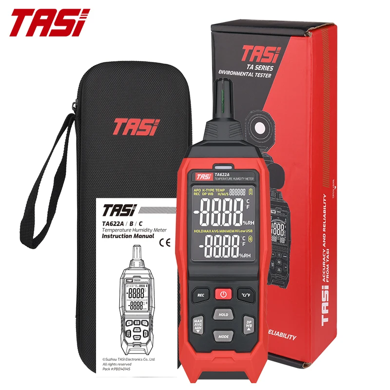 TASI TA622B Portable Thermometer Hygrometer With PC Connection Digital Temperature Humidity Meter