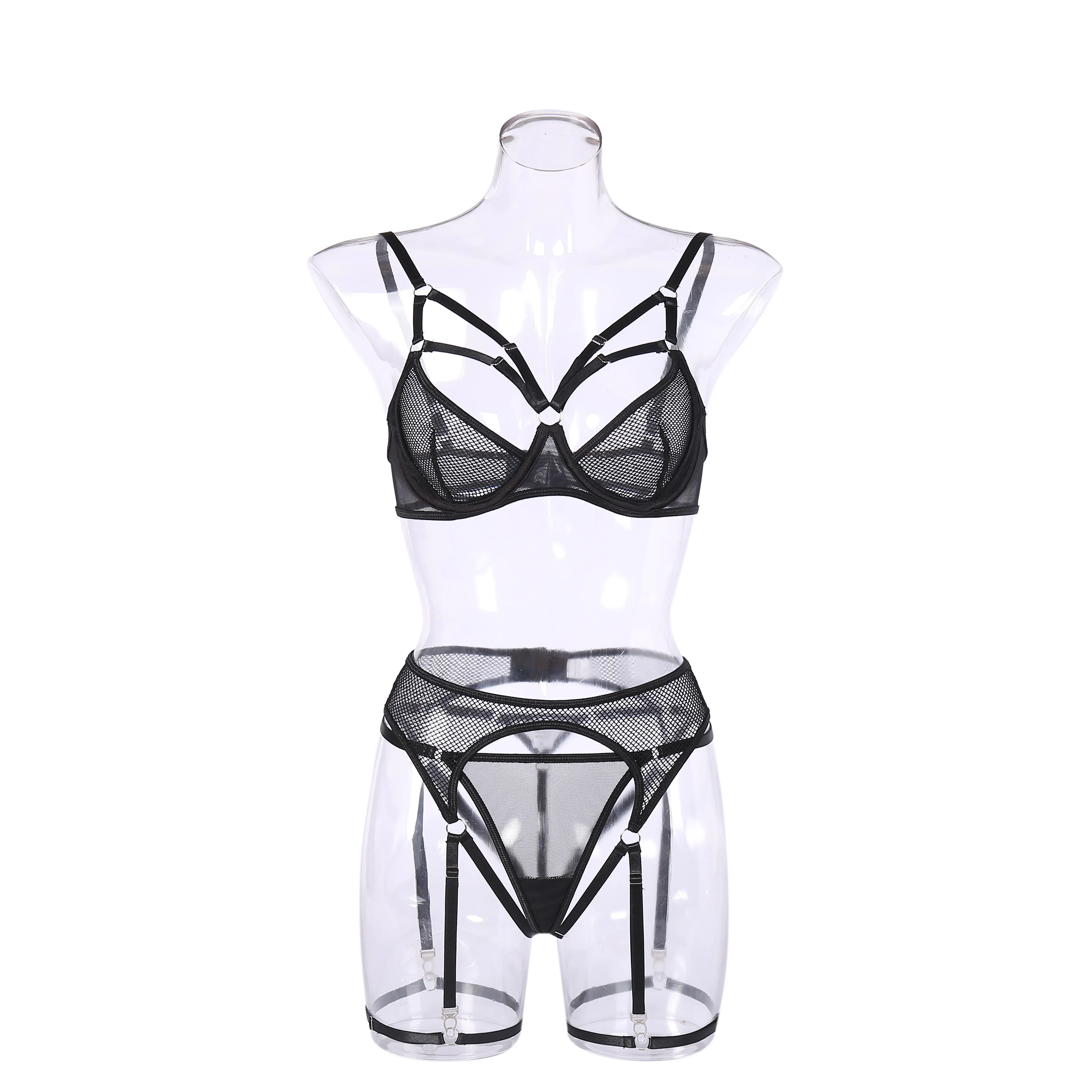 2 Piece Hollow Out Bra Set Sexy Underwear Corset Lingerie Pretty Women Sexy Erotic Lingerie Set