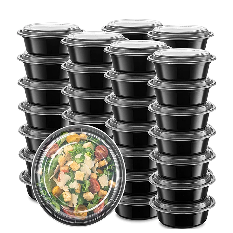 Microwave Plastic Food Storage Containers Bento Box 3 Compartment 28 Oz ...