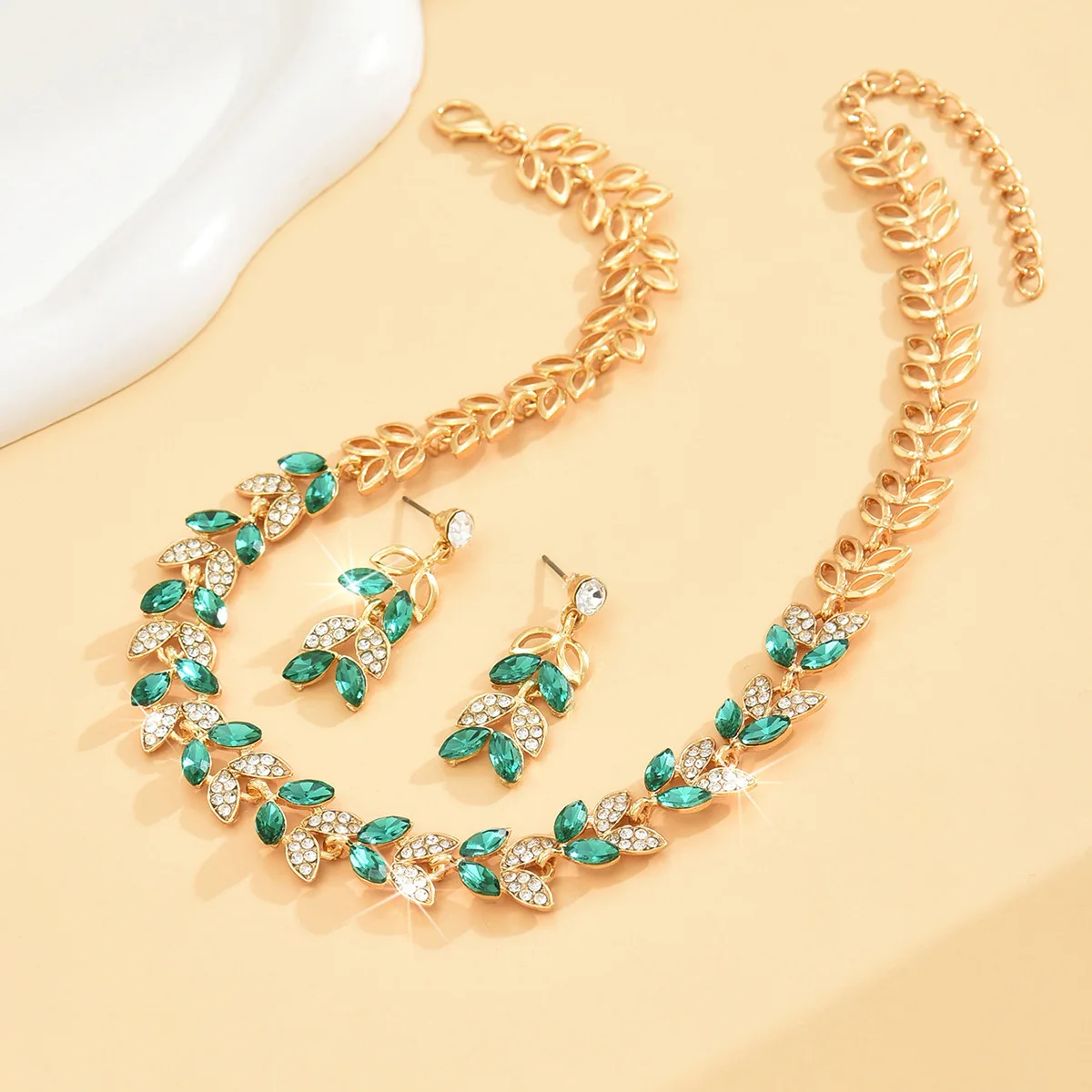 Luxury Korean Chain Set: Earrings & Necklace