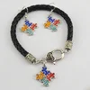 Black Bracelet puzzle+earrings